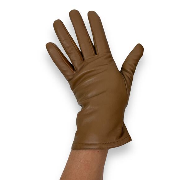 Vintage tan lamb leather gloves with thinsulate insulation lining - Picture 1 of 10